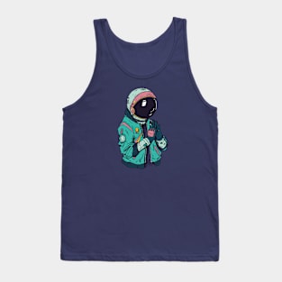 Cool Cyberpunk Astronaut Illustration Tank Top